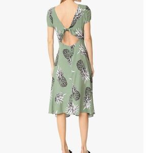 BB Dakota S CottageCore Bow 40s Pineapple Flowy Coquette Summer Dress MilkMaid